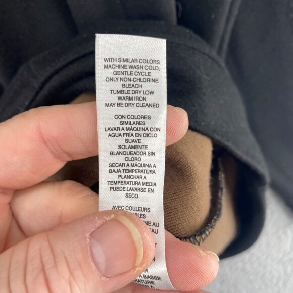 Chicos Top Womens 3 US Extra large Black Weekends Two Tone Crisscross Neck Knit - Picture 8 of 11